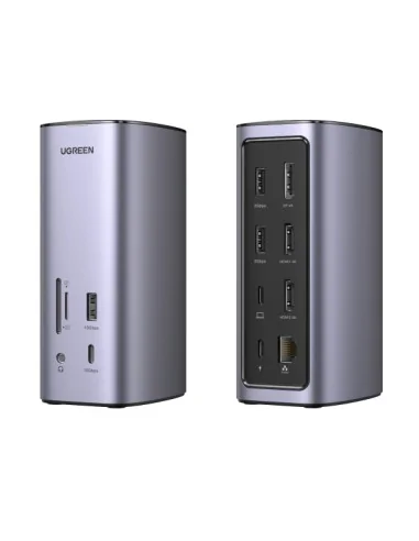 Ugreen USB-C Docking Station 12-in-1 Wired Silver