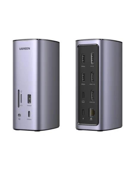 Ugreen USB-C Docking Station 12-in-1 Wired Silver