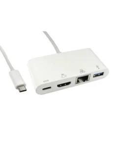 Cables Direct USB3C-HDMI-COMBO USB 3.2 Gen 1 (3.1 Gen 1) Type-C White
