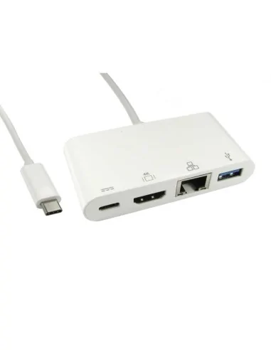 Cables Direct USB3C-HDMI-COMBO USB 3.2 Gen 1 (3.1 Gen 1) Type-C White