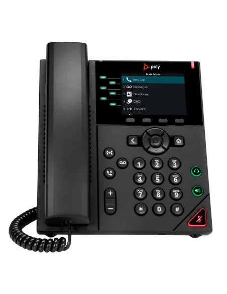 HP Poly VVX 350 6-Line IP Phone and PoE-enabled