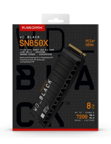Western Digital WD_BLACK™ SN850X NVMe™ SSD POWERED BY SANDISK 8 TB, [With Heatsink]