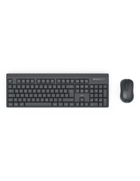 Hama WKM-100 keyboard Mouse included Universal RF Wireless QWERTY UK International Black