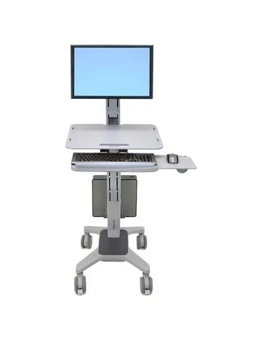 Ergotron WorkFit C-Mod, Single Display Sit-Stand Workstation 68.6 cm (27") Floor Grey