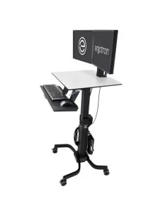 Ergotron WorkFit-C, Dual Sit-Stand Black, Grey Flat panel Multimedia cart