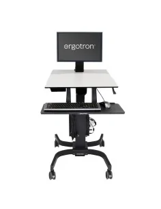 Ergotron WorkFit-C, Single LD Sit-Stand Workstation Black, Grey Multimedia cart