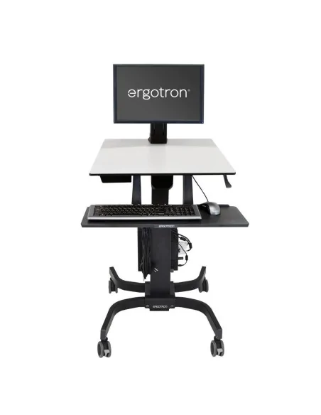 Ergotron WorkFit-C, Single LD Sit-Stand Workstation Black, Grey Multimedia cart