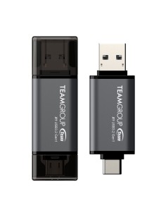 Team Group X1 USB 3.2 Gen1 USB flash drive 256 GB USB Type-A / USB Type-C 3.2 Gen 1 (3.1 Gen 1) Black, Grey