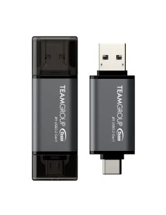 Team Group X1 USB 3.2 Gen1 USB flash drive 256 GB USB Type-A / USB Type-C 3.2 Gen 1 (3.1 Gen 1) Black, Grey