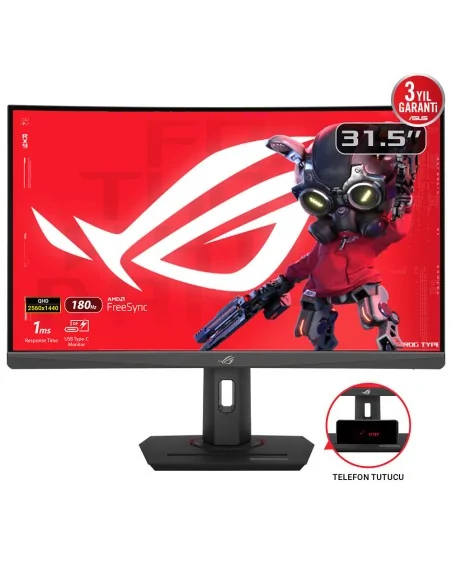 ASUS ROG Strix XG32WCS computer monitor 80 cm (31.5") 2560 x 1440 pixels Quad HD LED Black